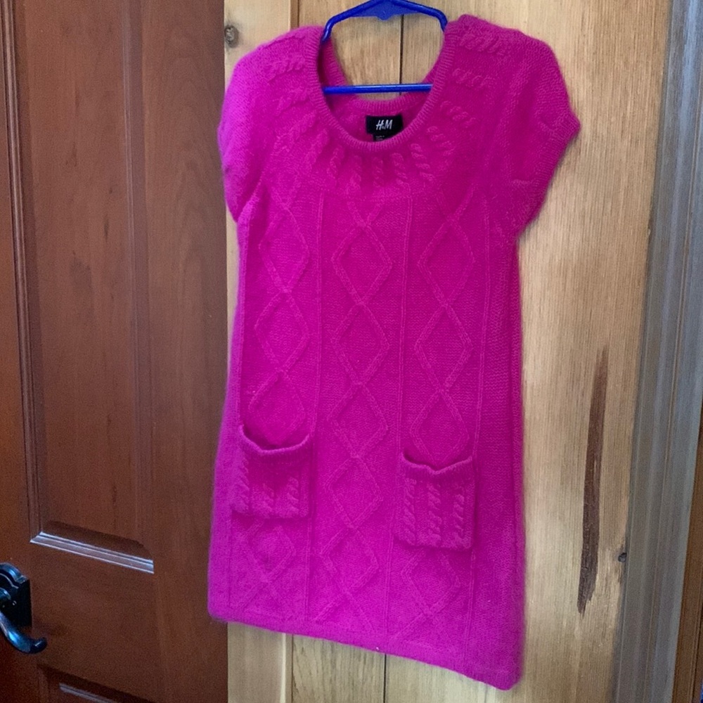 H&M 40% Angora 30% Wool Knitted Sweater Dress